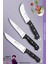 Sürmene Serisi Mutfak Bıçak Seti Et Ekmek Sebze Salata Bıçağı 3'lü Set Siyah ( MFT-022 ) 1
