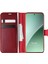 Xiaomi 15 Pro Kılıf Delux Leather Wallet Kırmızı 1