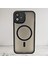 iPhone 12 Kılıf - Minimalist Şıklık ve Üstün Koruma: Şeffaf Buzlu Gri ve Siyah Detaylı iPhone 12 Kılıfı 1