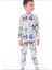 Erkek Çocuk Pamuklu Kepçe Desenli Pijama Takımı 1