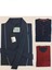 Erkek Geniş Kalıp Sabahlık ve Pijama Takımı 5 Parça Kutulu Set 4