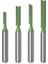 Adet Düz Bit Freze Kesicisi Tek, Çift Flüt Ahşap Kesiciler Tungsten Karbür Yönlendirici Bit Ağaç Işleme Aleti Seti 1/4ın (Yurt Dışından) 2