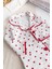 Minik Kap Desenli Düğmeli Paamuk Kız Bebek Pijama Takımı 4