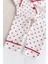 Minik Kap Desenli Düğmeli Paamuk Kız Bebek Pijama Takımı 5