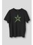 Star Y2K Colorful Renkli Yıldız Baskılı Siyah Tişört Unisex T-Shirt 1