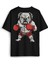 Boks Eldivenli Bulldog Boxing Köpek Fight Spor Gym Baskılı Oversize T-Shirt Siyah Unisex Tişört 1