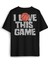 Basketball I Love This Game Basketbol Spor Baskılı Oversize T-Shirt Siyah Unisex Tişört 1