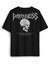 Siyah Tişört Darkness Skull Luther Gothic Kuru Kafa Gotik Baskılı Oversize T-Shirt Unisex 2