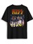 Siyah Oversize Tişört Kiss The Destroyer Rock Music Album Sırt Ön Baskılı Unisex T-Shirt 1