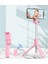 S03 LED Işıklı Tripod Bluetooth Kumandalı Üçü Birarada Selfie Çubuğu Monopod ( Pembe ) 3