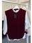 Triko Detay Tshirt- Bordo 3