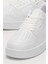 Bağcıklı Spor Sneaker Ayakkabı Beyaz - Beyaz 5