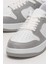 Unisex Bağcıklı Spor Sneaker Ayakkabı Beyaz - Gri 5