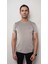 Sıfır Yaka Bisiklet Yaka Likralı Penye Bej Erkek Tshirt 1