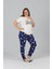 Büyük Beden Likrali Pijama Takım 1