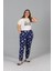 Büyük Beden Likrali Pijama Takım 3