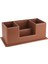 Masaüstü Deri Organizer Kalemlik 4 Gözlü Desktop Organizer Rainbow Vegan 10X12X25 Cm. 3