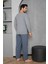Yuvarlak Yaka %100 Pamuk Regular Kalıp Erkek Pijama Takımı 983 2