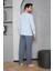 Yuvarlak Yaka %100 Pamuk Regular Kalıp Erkek Pijama Takımı 983 2