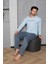 Yuvarlak Yaka %100 Pamuk Regular Kalıp Erkek Pijama Takımı 983 3