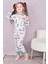 Kız Çocuk %100 Pamuk Pijama Takımı 1810-MINT Yeşili 4