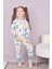 Kız Çocuk %100 Pamuk Pijama Takımı 1810-MINT Yeşili 5