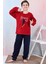 Yeni Sezon Sonbahar/kış Erkek Çocuk Skate Desenli Polar Pijama Takımı 4515 4