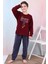 Yeni Sezon Sonbahar/kış Erkek Çocuk Skate Desenli Polar Pijama Takımı 4515 1