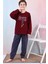Yeni Sezon Sonbahar/kış Erkek Çocuk Skate Desenli Polar Pijama Takımı 4515 4