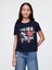 Kız Çocuk Lacivert Grafikli T-Shirt 1