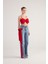 Yüksek Bel Kurdele Detaylı Wide Leg Kyla Jean Pantolon Mavi 3