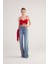 Yüksek Bel Kurdele Detaylı Wide Leg Kyla Jean Pantolon Mavi 4