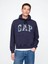 Erkek Lacivert Gap Logo Patchwork Fleece Sweatshirt 1