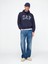 Erkek Lacivert Gap Logo Patchwork Fleece Sweatshirt 5