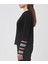 Kolları Şeritli Siyah Sweatshirt 1