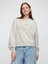 Kadın Gri Gap Logo Vintage Soft Havlu Kumaş Wedge V Yaka Sweatshirt 1