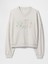 Kadın Gri Gap Logo Vintage Soft Havlu Kumaş Wedge V Yaka Sweatshirt 2