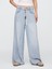Kadın Mavi Mid Rise Superlight Pull-On Baggy Jean Pantolon 3