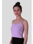 Crop Lastik Askı Lila Kadın Kolsuz T-Shirt 582-04 3