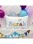 Kişiye Özel Nakışlı Roket Desenli Doğum Yastığı Beyaz 30X45 cm 3