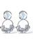 Buğday Motif Taşlı Silver Halka Çelik Küpe 1
