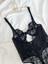Almira Dantel Balenli Çıtçıtlı Kapsız B Cup Bodysuit 3