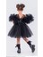 Kız Çocuk Pon Pon Kollu Tütü Etekli Elbise 4