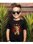 Baba Oğul Kombin 5 Yıldızlı Aslan Baskılı Taraftar Tişört/t-Shirt- (Tek Adet Fiyatıdır) 3