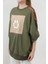 20623 Iki Iplik Kumaş Smile Baskılı Oversize Tesettür Sweatshirt 1