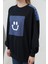 20623 Iki Iplik Kumaş Smile Baskılı Oversize Tesettür Sweatshirt 1
