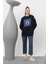 20623 Iki Iplik Kumaş Smile Baskılı Oversize Tesettür Sweatshirt 5