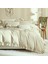 Pamuklu Fırfırlı Bej 160 x 220+50 x 70 Tek Kişilik Nevresim ve Yastık Kılıfı Seti 1