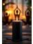 Scented Candleel Işçiliği Hand Made Kütük Silindir Mum Siyah Renk 5 cm Genişlik 30 cm Uzunluk Lavanta Kokulu 3