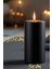 Scented Candleel Işçiliği Hand Made Kütük Silindir Mum Siyah Renk 5 cm Genişlik 30 cm Uzunluk Lavanta Kokulu 4